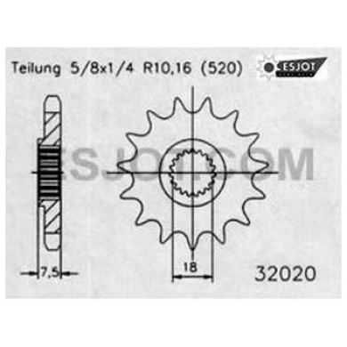 ZAP TechniX Motorritzel ( D ) Honda CR 125 -03 13Zähne 2