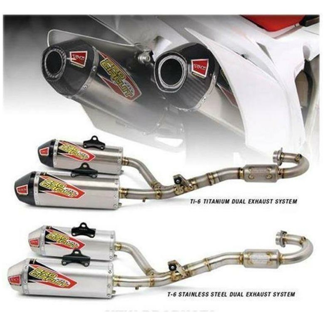 Pro Circuit T-6  Stainless Steel Dual System Honda CRF 450 13-14 SS/AL 4