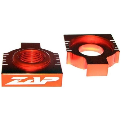 ZAP TechniX Achsenblöcke  für KTM EXC 98-, SX(F) 98-12, HSQ 2014-, 20mm orange 4