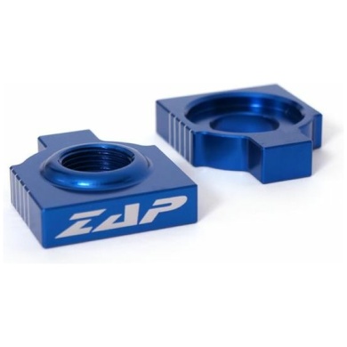 ZAP TechniX Achsenblöcke für KTM EXC 98-, SX(F) 98-12, HSQ 2014-, 20mm blau