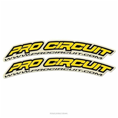 Pro Circuit Mini Kotflügel Sticker gelb