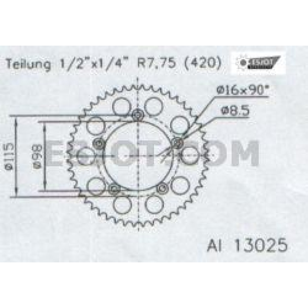 ZAP TechniX Kettenrad ( D ) für KTM SX 65 02-  46 Zähne 4