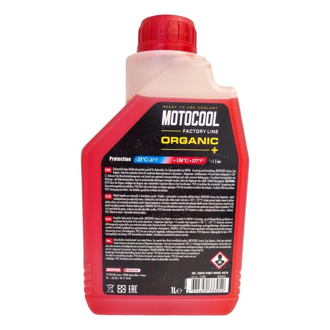 Motul Kühlflüssigkeit Motocool Factory ORGANIC bis minus -35°C 1Liter 5
