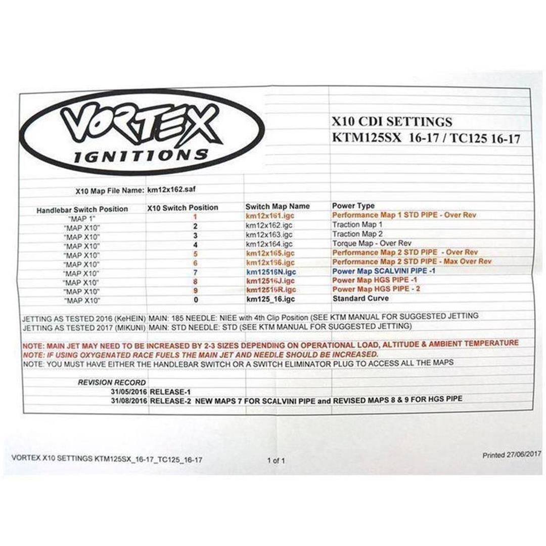 Vortex CDI Zündbox für KTM 125 SX 2016-2017 5