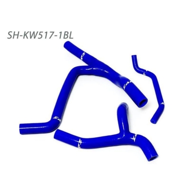 Silikon-Kühlerschlauch Kawasaki KXF450 09- 15 blau Y-Kit