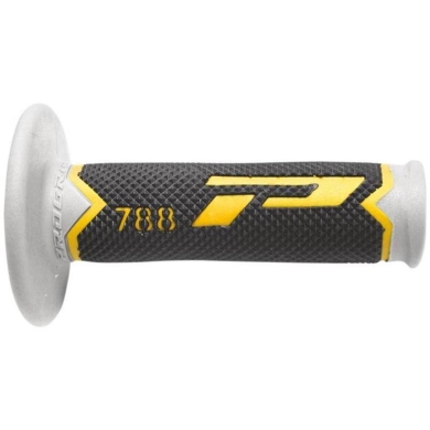 Kopie von Progrip Tri-Compound Griffgummi-Set Motocross Enduro MX Griffe 788 schwarz/grau/gelb 3