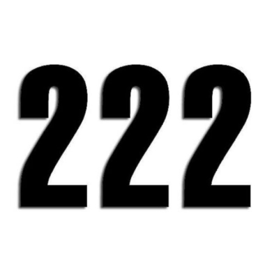 Startnummern schwarz 3 Stück 13x7cm klein Nummer 2