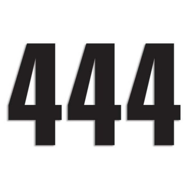 Startnummern schwarz 3 Stück 13x7cm klein Nummer 4