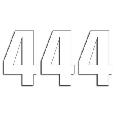 Startnummer 4 weiss 3 Stück 16×7,5cm