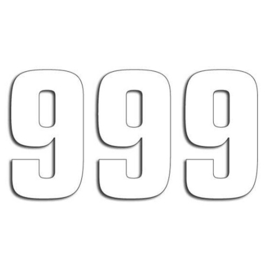 Startnummer 9 weiss 3 Stück 16×7,5cm 4