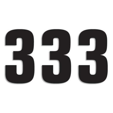Startnummer 3 schwarz 3 Stück 16×7,5cm