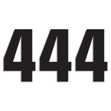 Startnummer 4 schwarz 3 Stück . 16×7,5cm