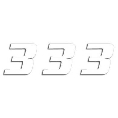 Startnummern weiss 3St. 20x25cm