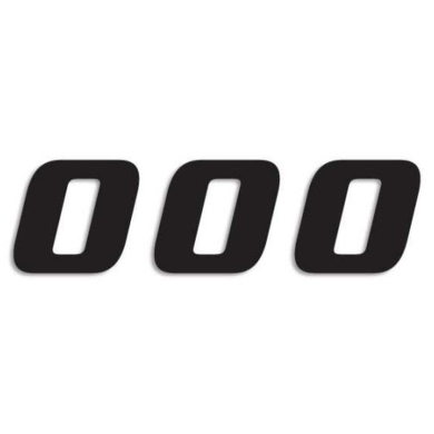 Startnummern schwarz 3St. 20x25cm 4