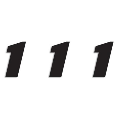 Startnummern schwarz 3St. 20x25cm