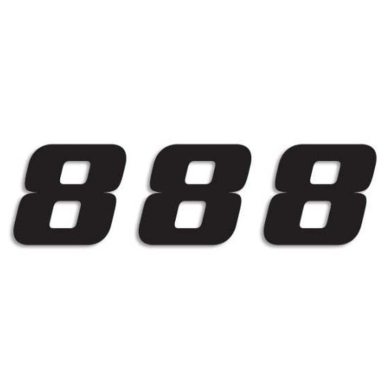 Startnummern schwarz 3St. 20x25cm