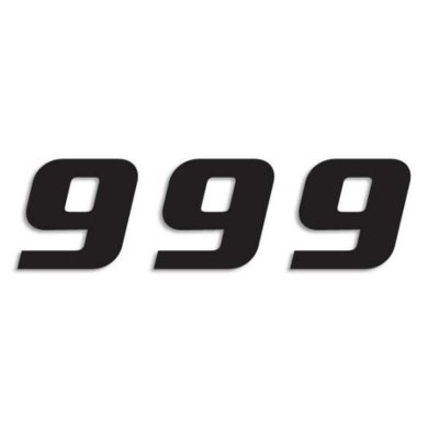 Startnummern schwarz 3St. 20x25cm