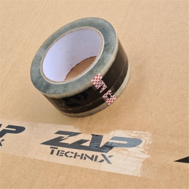 ZAP TechniX PVC Klebeband / Paketband 50mm x100m transparent mit Logo