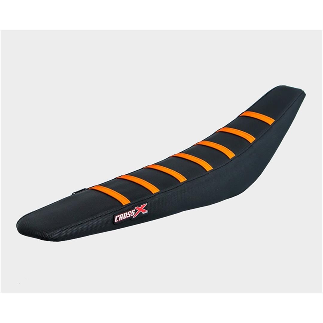 CrossX Sitzbezug Full Traction für KTM SX/F 23-, EXC/F 24- Schwarz/Orange