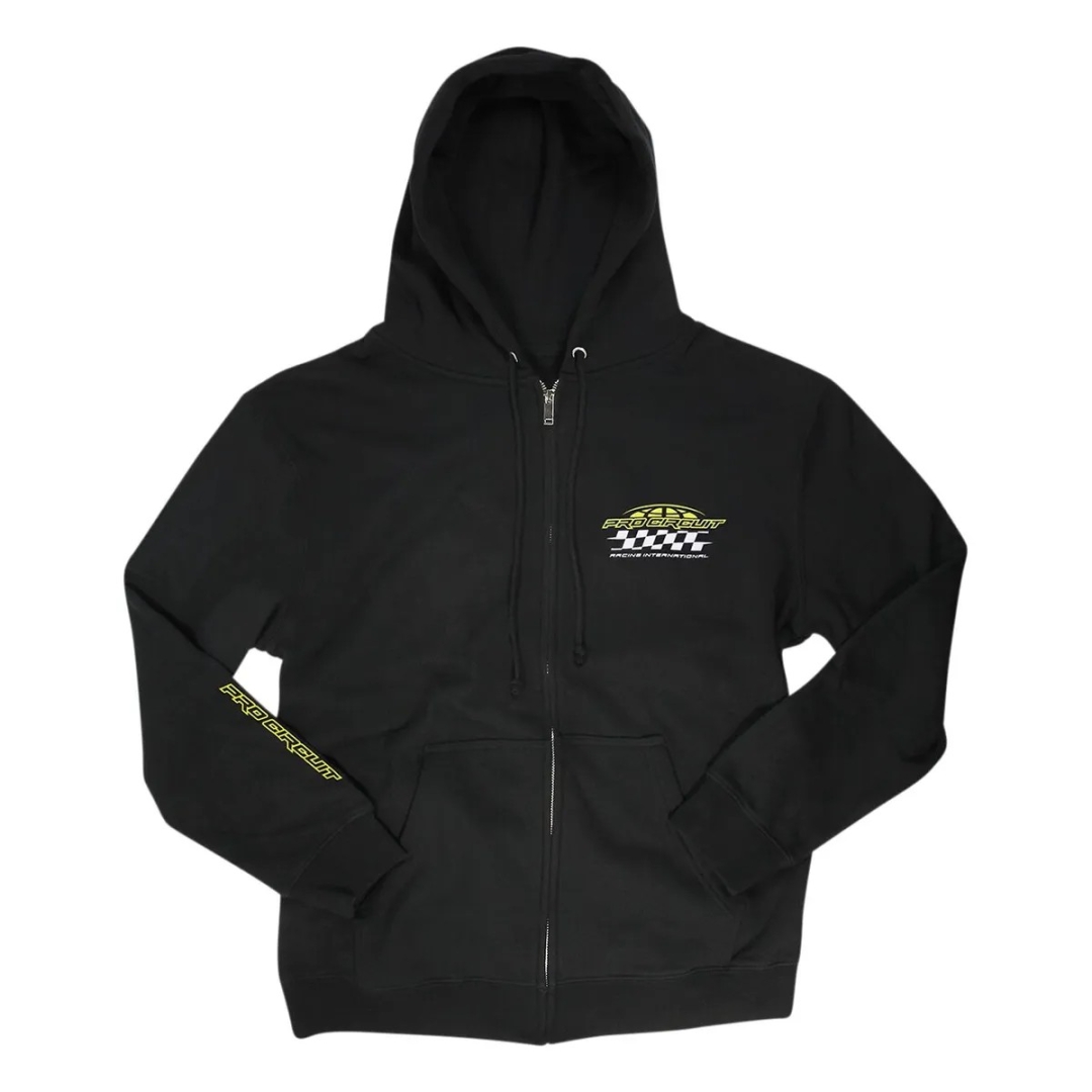 ZIP HOODY RACER BLK LG 5