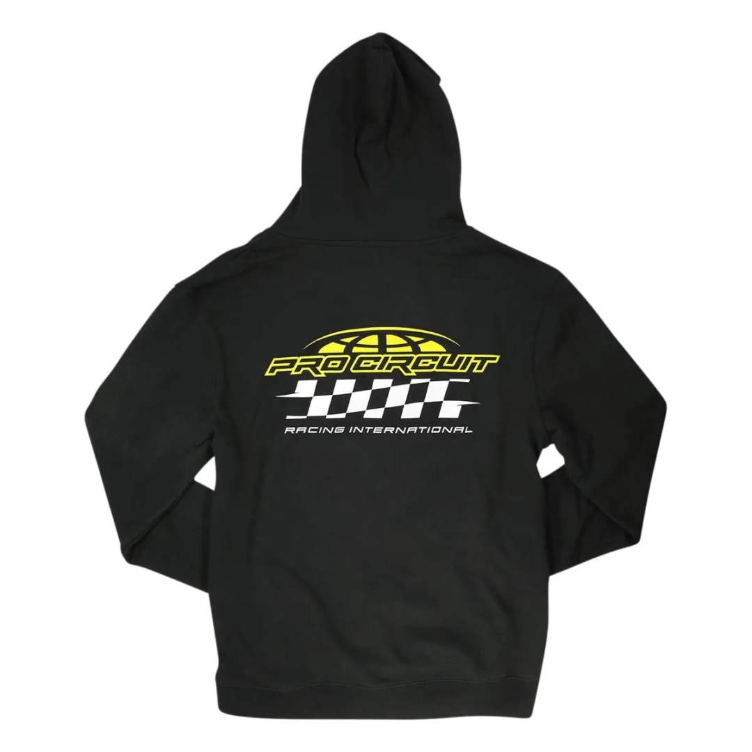 ZIP HOODY RACER BLK LG 6