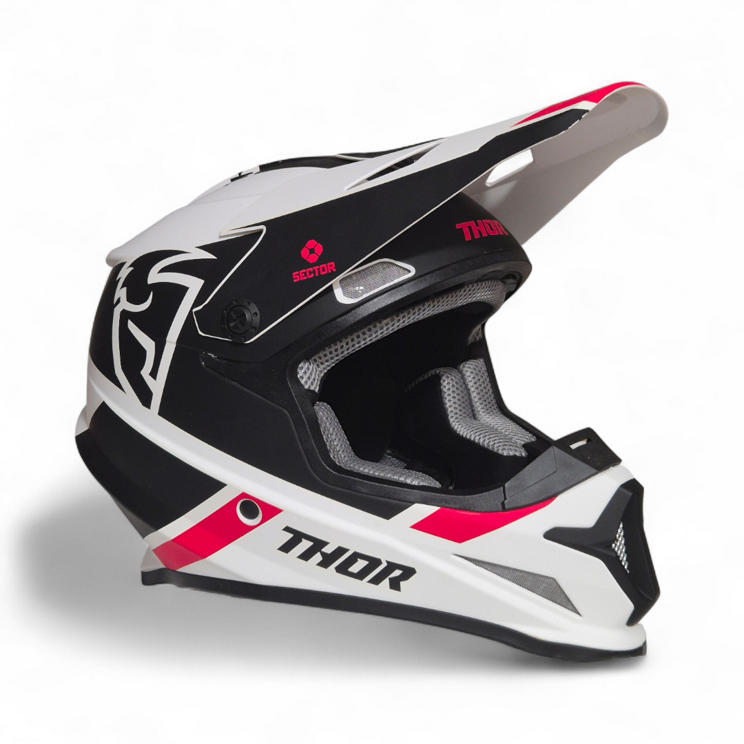 THOR Sector Split MX-Helm – Matte White/Black – Einzelstück Deko – Größe M THOR Sector Split MX-Helm – Matte White/Black – Einzelstück Deko – Größe M 2