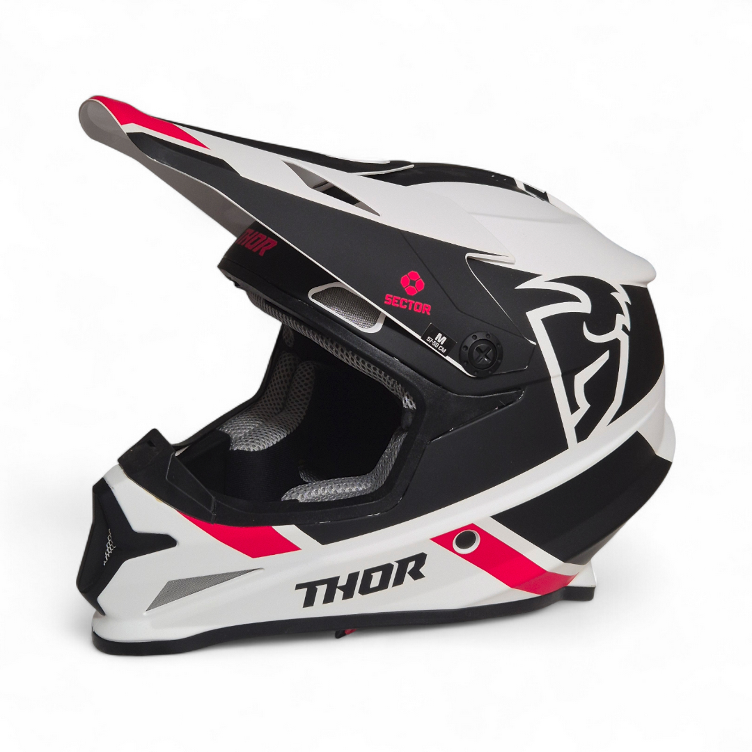 THOR Sector Split MX-Helm – Matte White/Black – Einzelstück Deko – Größe M THOR Sector Split MX-Helm – Matte White/Black – Einzelstück Deko – Größe M 3