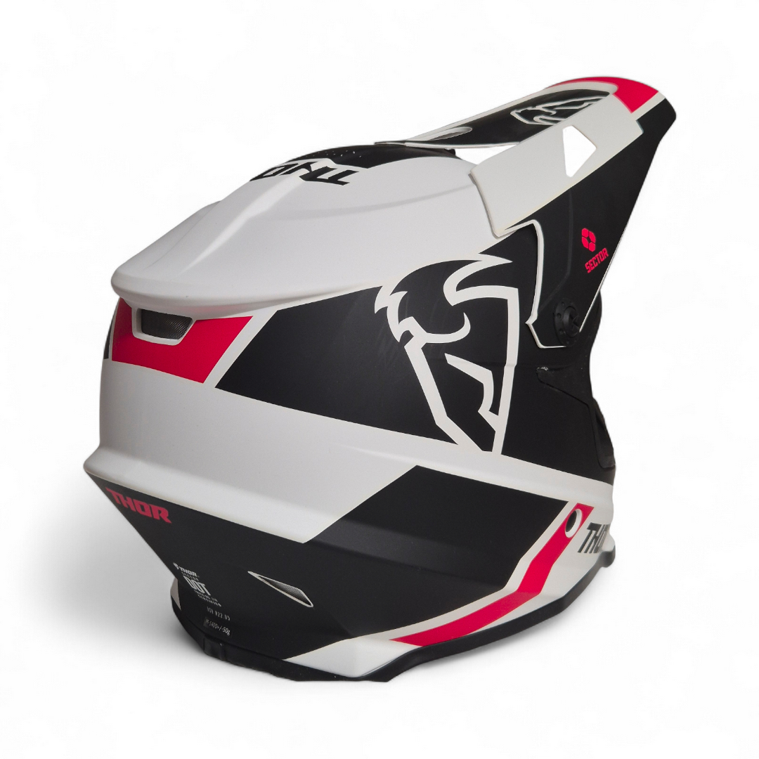 THOR Sector Split MX-Helm – Matte White/Black – Einzelstück Deko – Größe M THOR Sector Split MX-Helm – Matte White/Black – Einzelstück Deko – Größe M 5