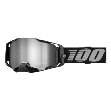 100% Armega Brille – GOGGLE ARMEGA schwarz verspiegelt silber