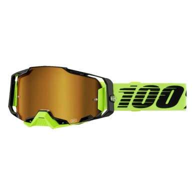 100% Armega Brille – GOGGLE ARMEGA NEON gelb verspiegelt gold