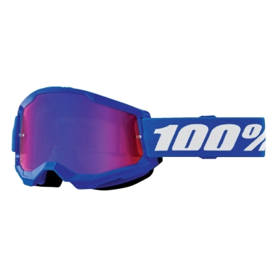 100% Strata 2 Brille – GOGGLE STRATA 2 Kinder blau verspiegelt rot blau