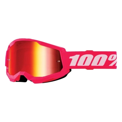 100% Strata 2 Brille – GOGGLE STRATA 2 Kinder PINK verspiegelt rot