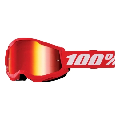 100% Strata 2 Brille – GOGGLE STRATA 2 Kinder rot verspiegelt rot